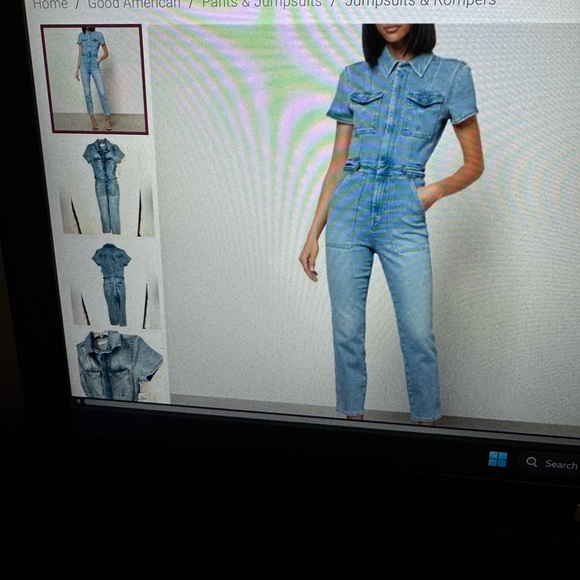 Good American Demin Jumpsuit Blue Size S - Picture 2 of 8